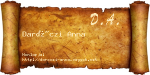 Daróczi Anna névjegykártya